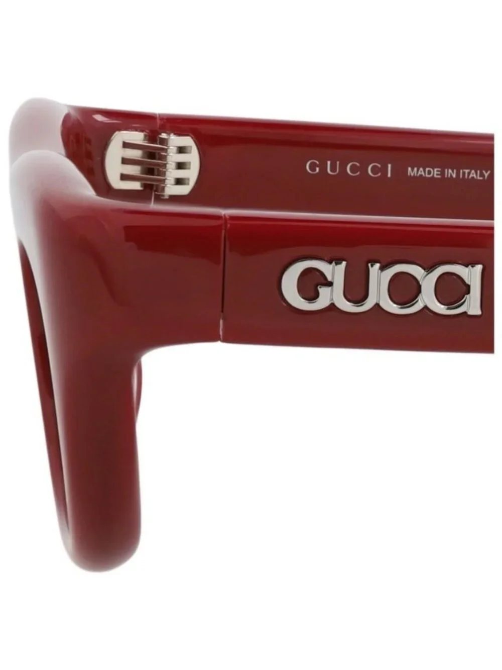 New Gucci Mens Square/Rectangle Burgundy Burgundy Brown Fashion Designer Sunglas
